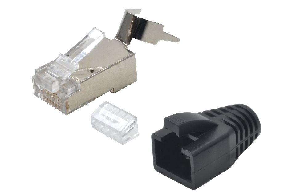 Pass Through w/Hook - Pass-Thru C6A STP Plug w/Coated Boot